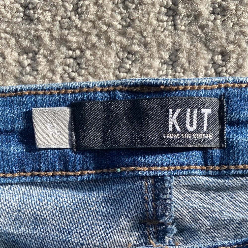 Kut from the Kloth Women's Medium Blue Straight-Leg Jeans 6L - Picture 3 of 6